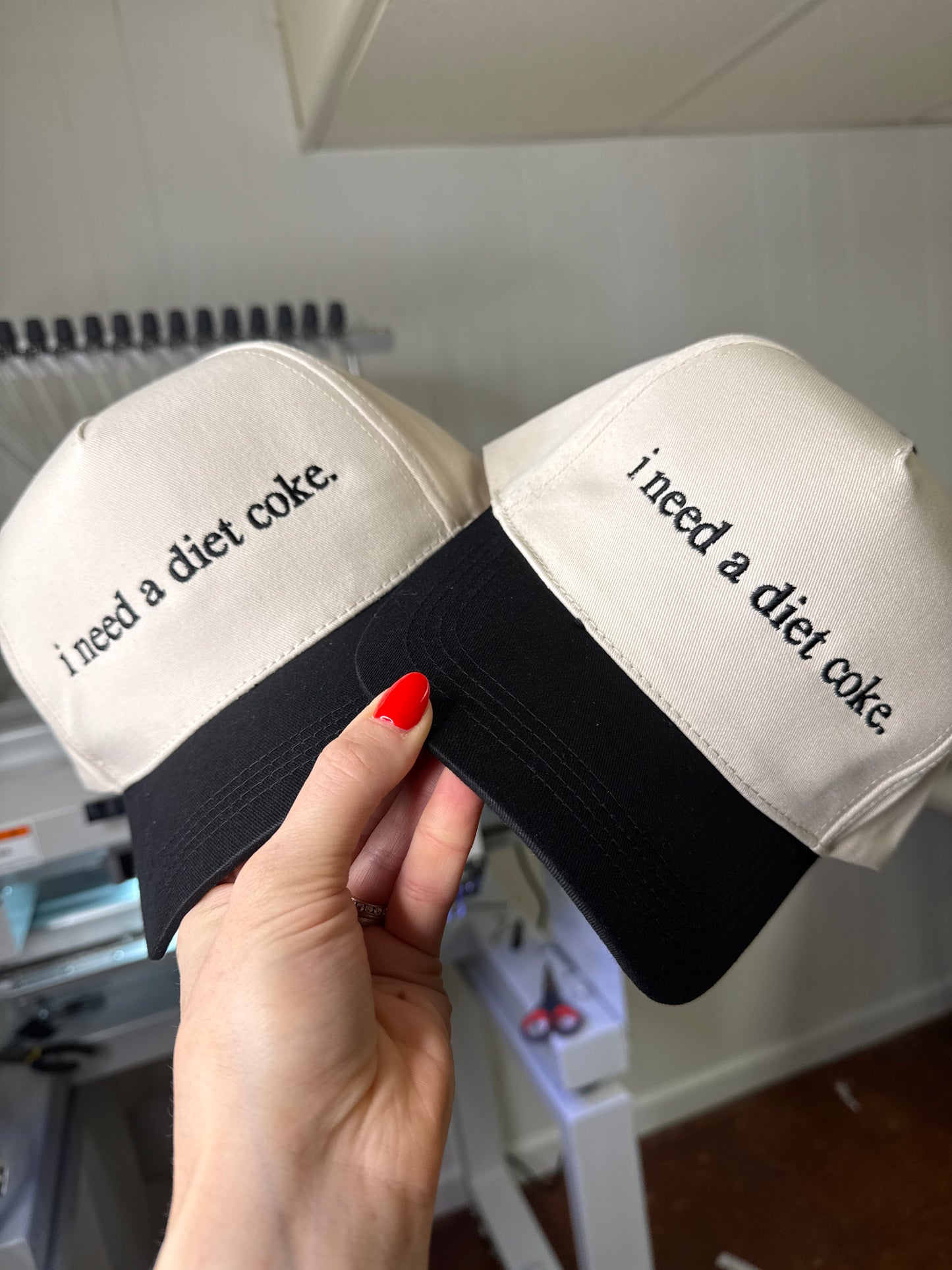 I need a Diet Coke black trucker hat