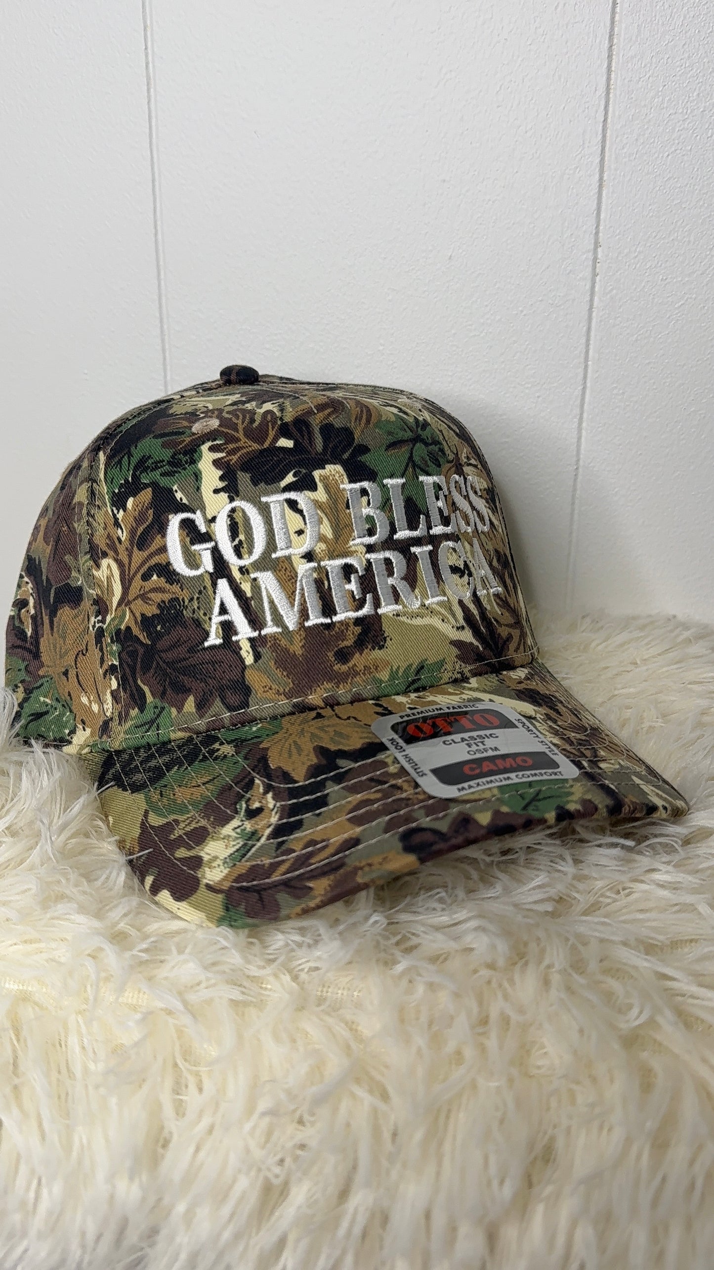 God Bless America Camo Hat