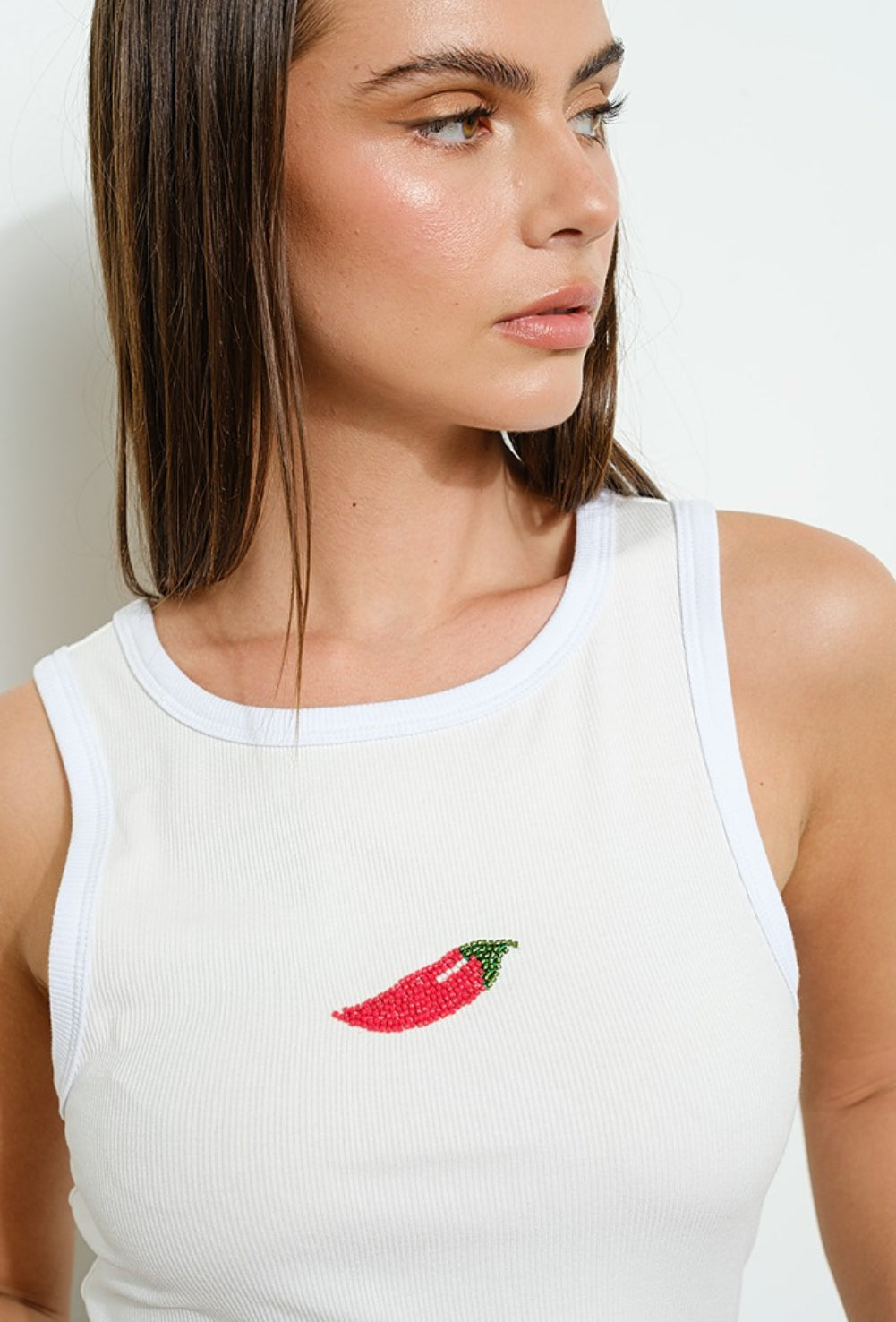 Chili Beaded Tank