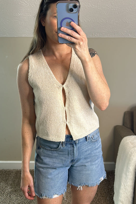 High Rise Boyfriend Denim Shorts