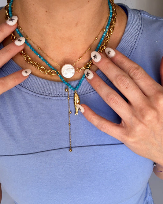 Beaded Y Lariat Necklace