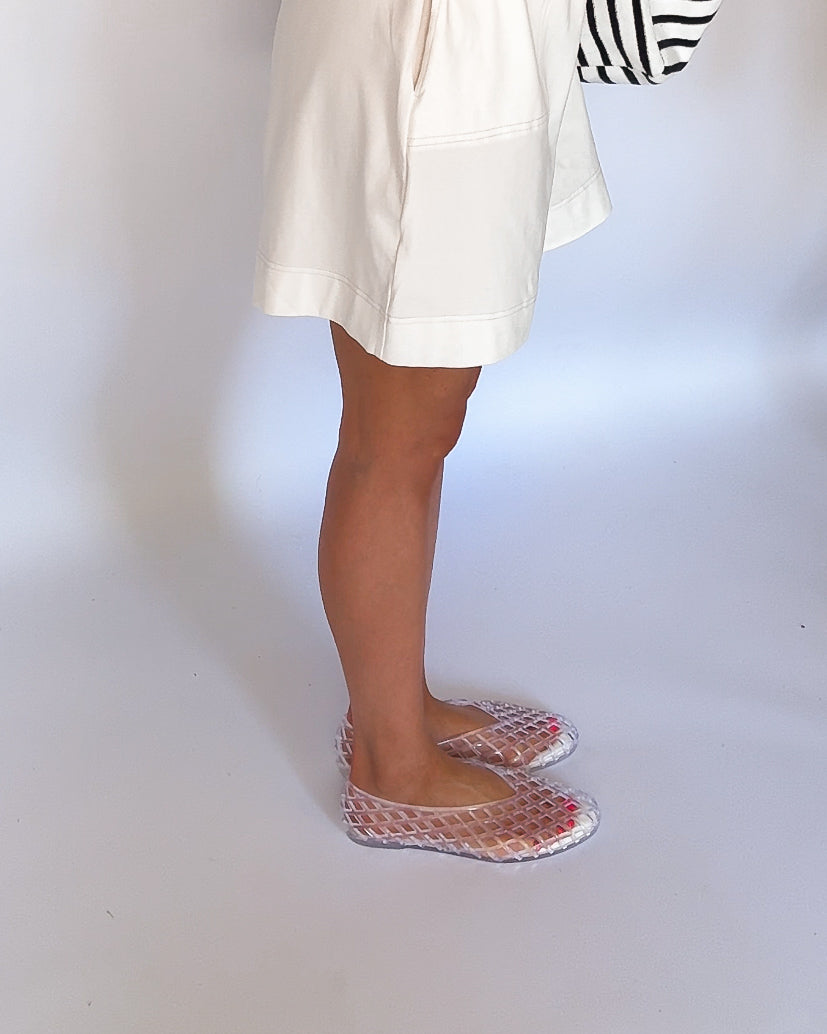 Jelly Mesh Flats - Clear