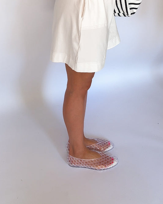 Jelly Mesh Flats - Clear
