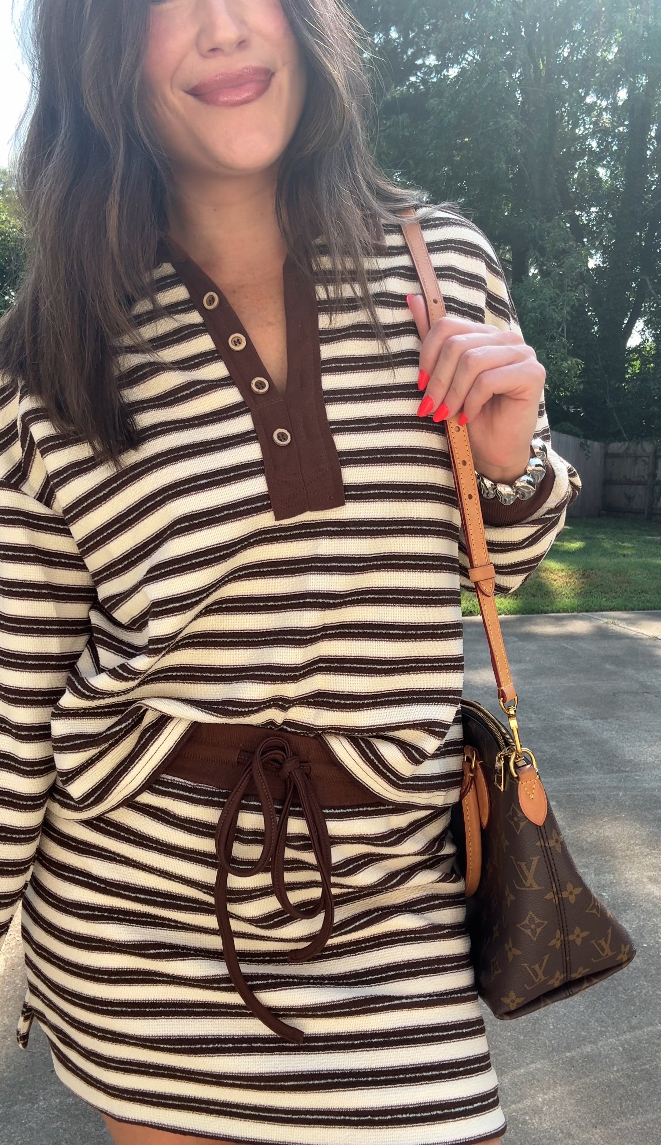 The Mocha Muse Striped Pullover - TOP ONLY