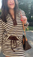 The Mocha Muse Striped Pullover - TOP ONLY