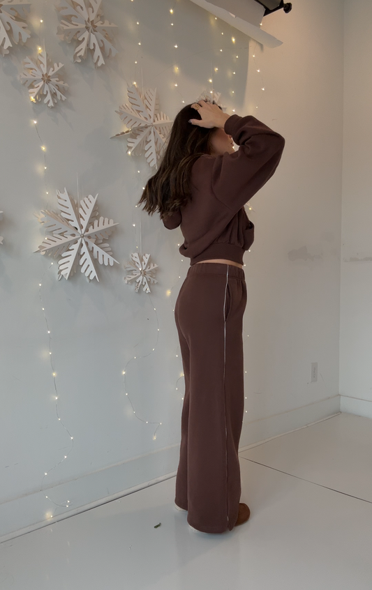 The Chocolate Soufflé Wide Leg Lounge Pants