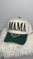 MAMA 3D Puff Green Trucker Hat