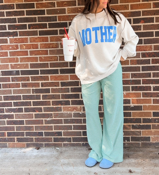 The Mother Reversible Oversized Mock Neck Sweatshirt