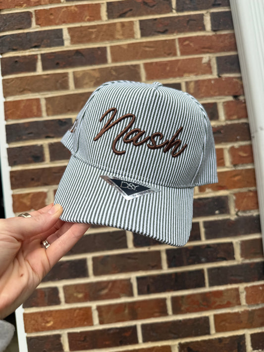 Nash 3D Puff Striped Trucker