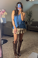 Textured Knit Layered Skort