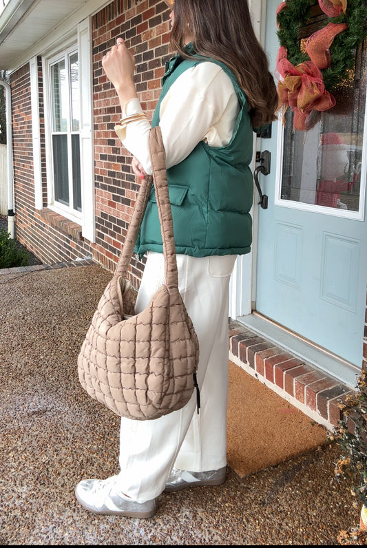 Carry On Puffer Bag - Khaki