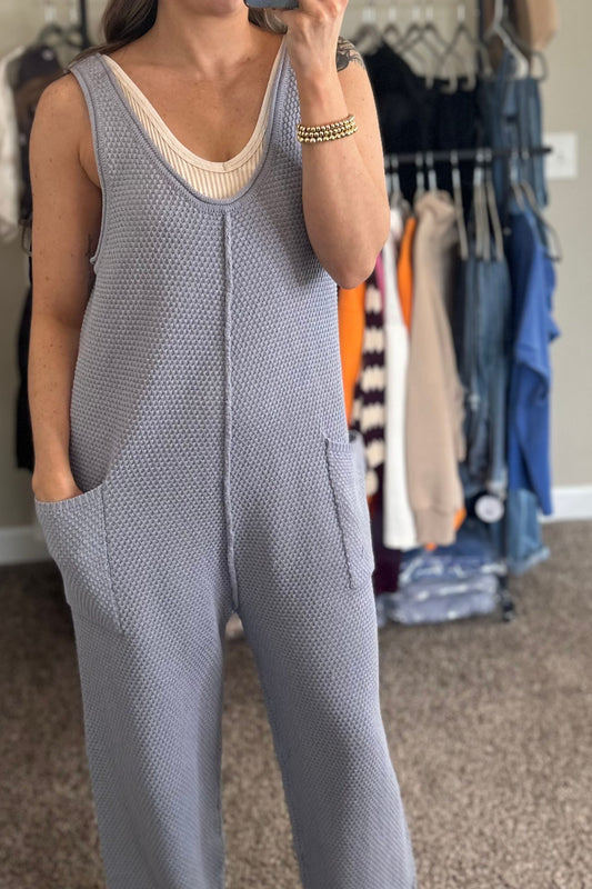 Blue Skies Knit Jumpsuit