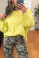 Shine Bright Neon Yellow Balloon Sleeve Sweater Top