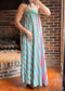The Santorini Striped Maxi Dress