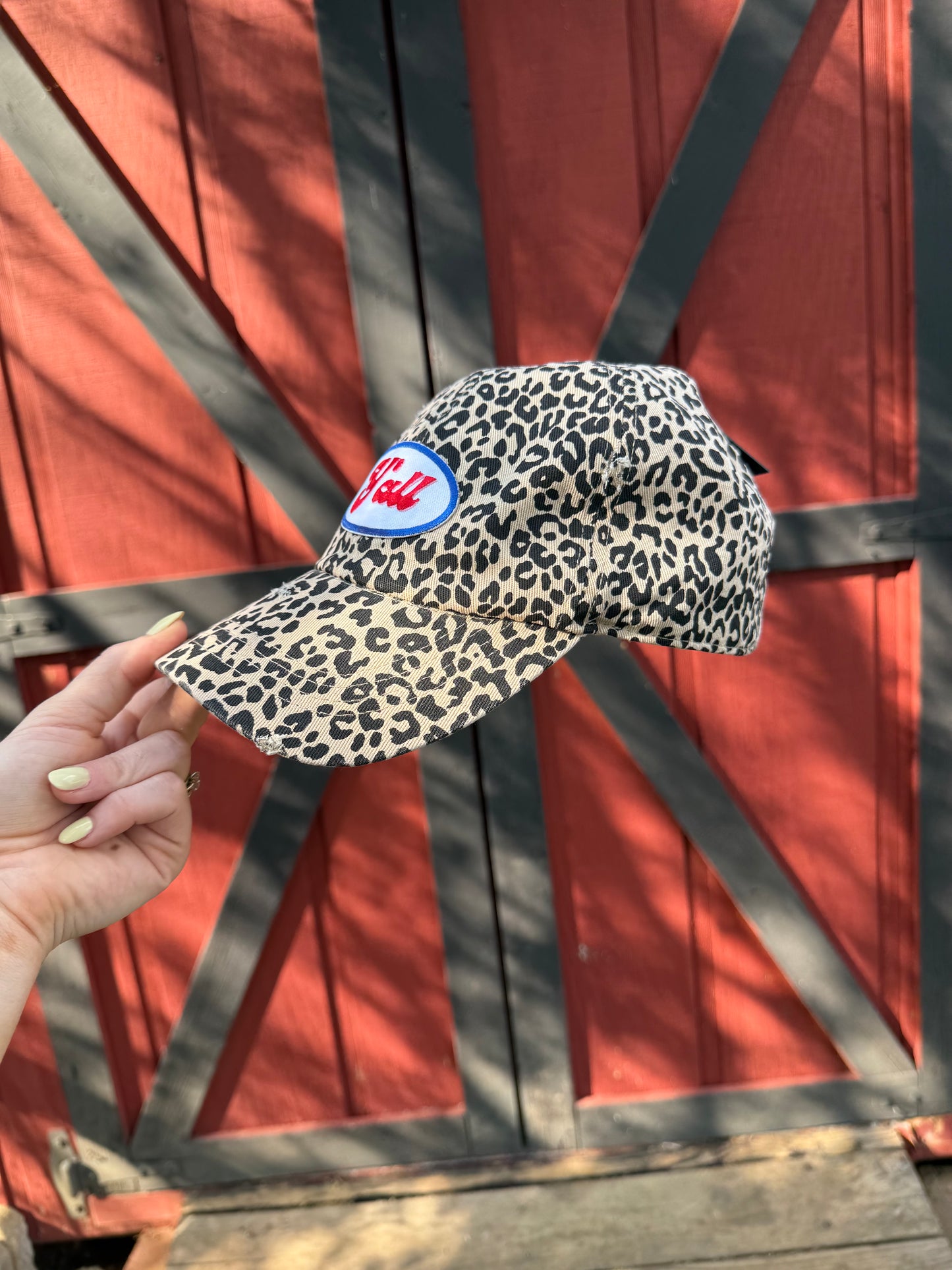 Y’all Patch Cheetah Dad Cap
