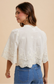 Floral Embroidery Front Tie Top