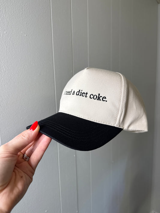 I need a Diet Coke black trucker hat