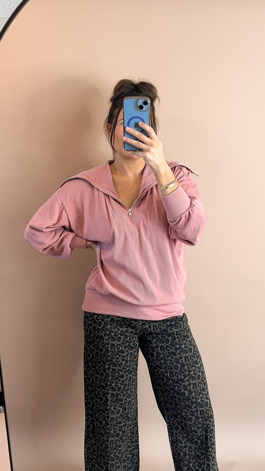 Berry Soft Rib Pullover