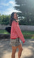The Lasting Knit Button-Down Cardigan - Red and Ivory Stripes