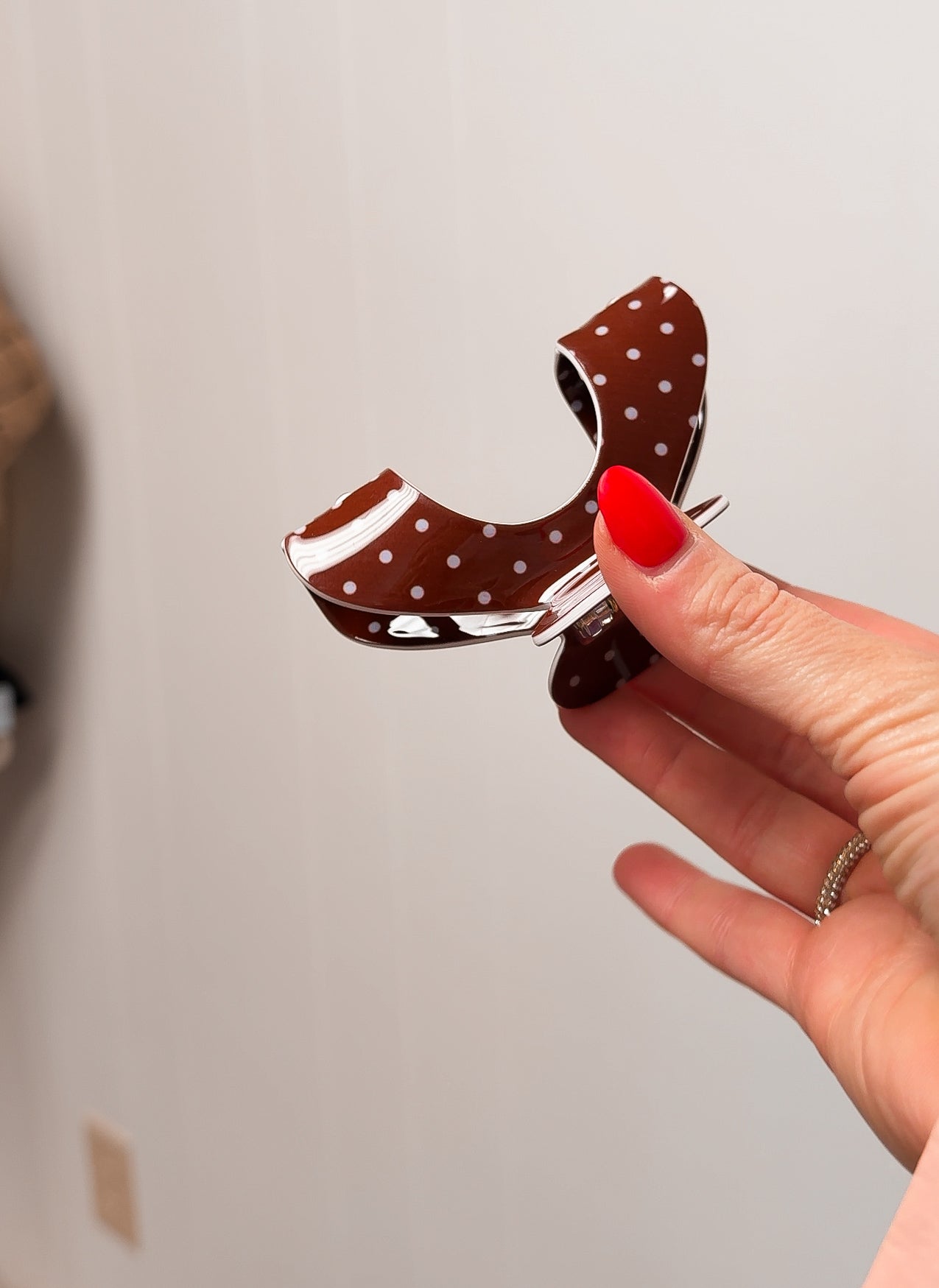 Trucker claw clip - polka dot