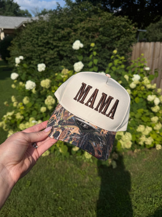 MAMA 3D Puff Camo Trucker Hat