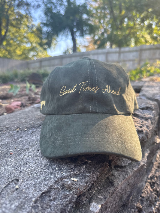 Good Times Ahead Suede Baseball Cap