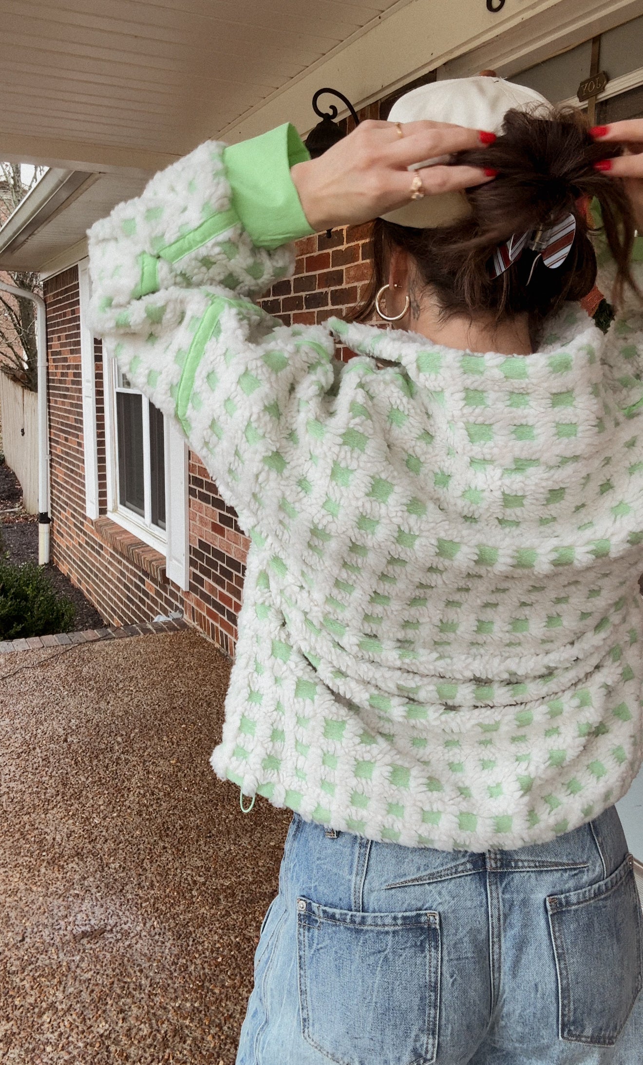 Trucker claw clip - polka dot