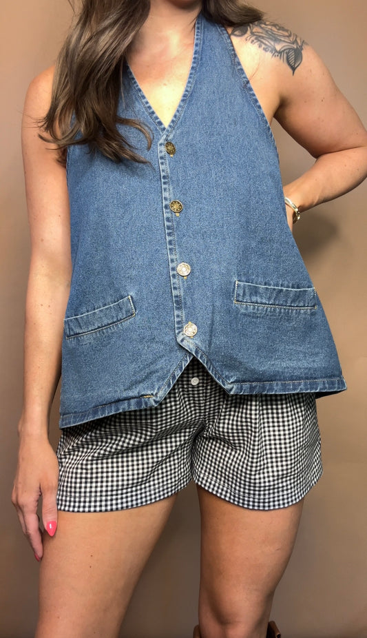 The Demi Halter Neck Tie Top