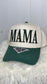 MAMA 3D Puff Green Trucker Hat