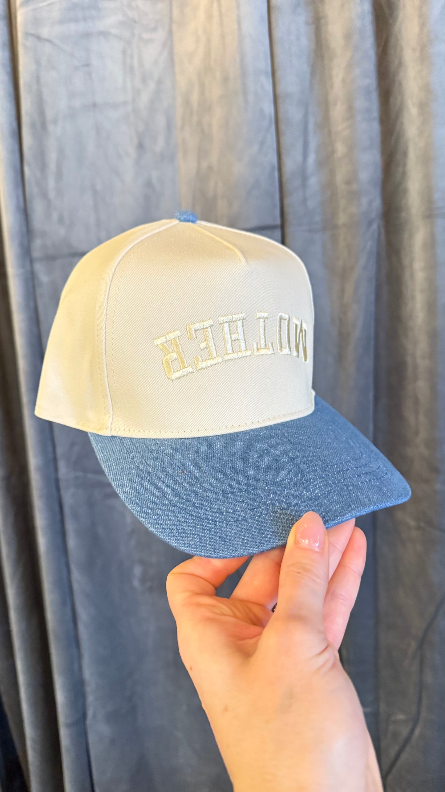 UPSIDE DOWN MOTHER HAT - DENIM BRIM