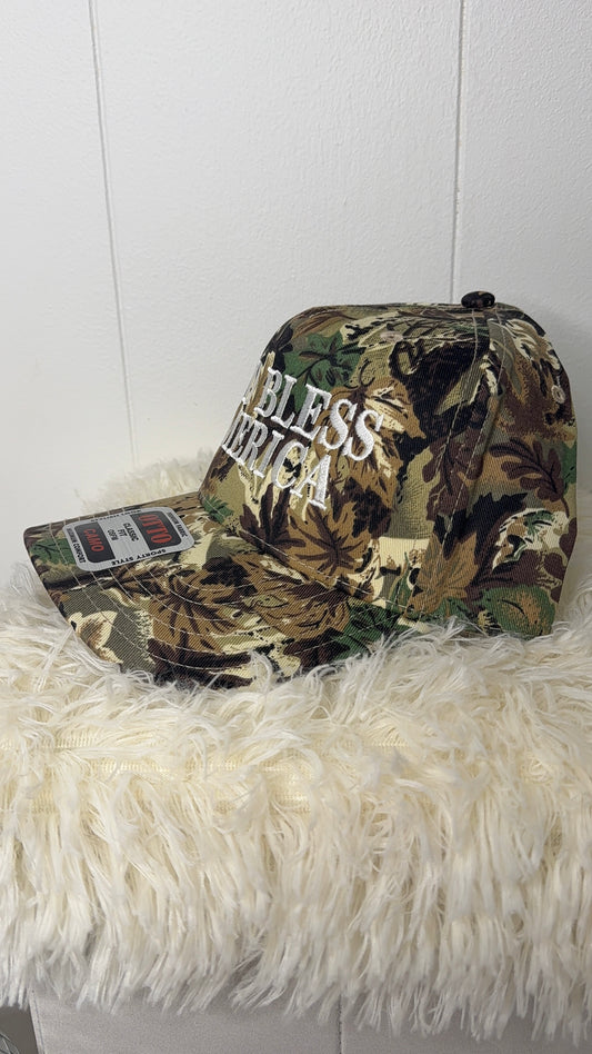 God Bless America Camo Hat