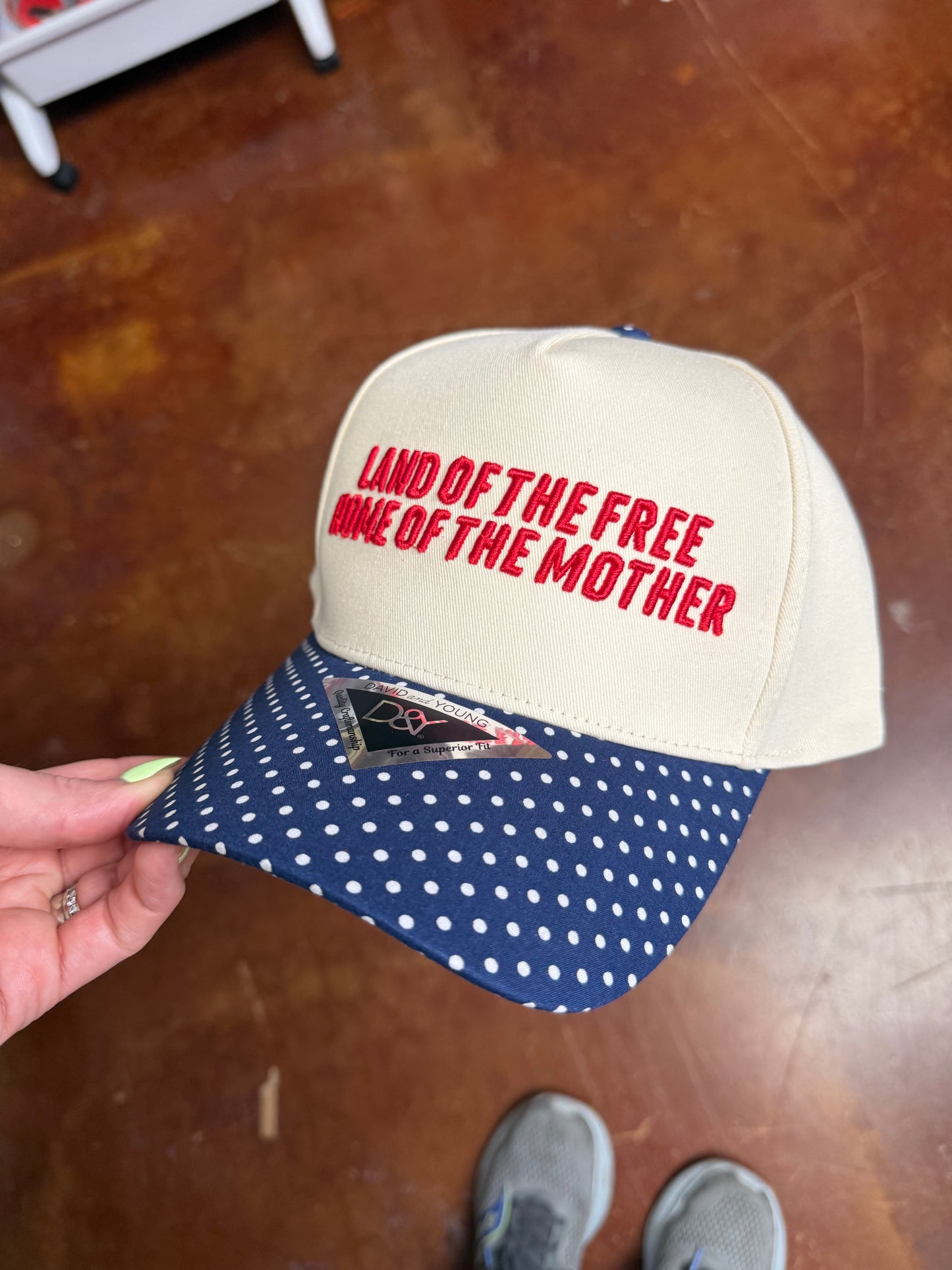 Land Of The Free Polka Dot Trucker Hat