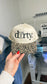 DIRTY Martini Glass Leopard Print Trucker Hat