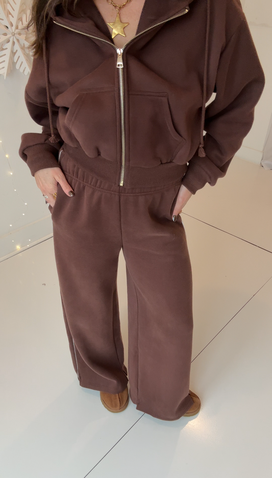 The Chocolate Soufflé Wide Leg Lounge Pants