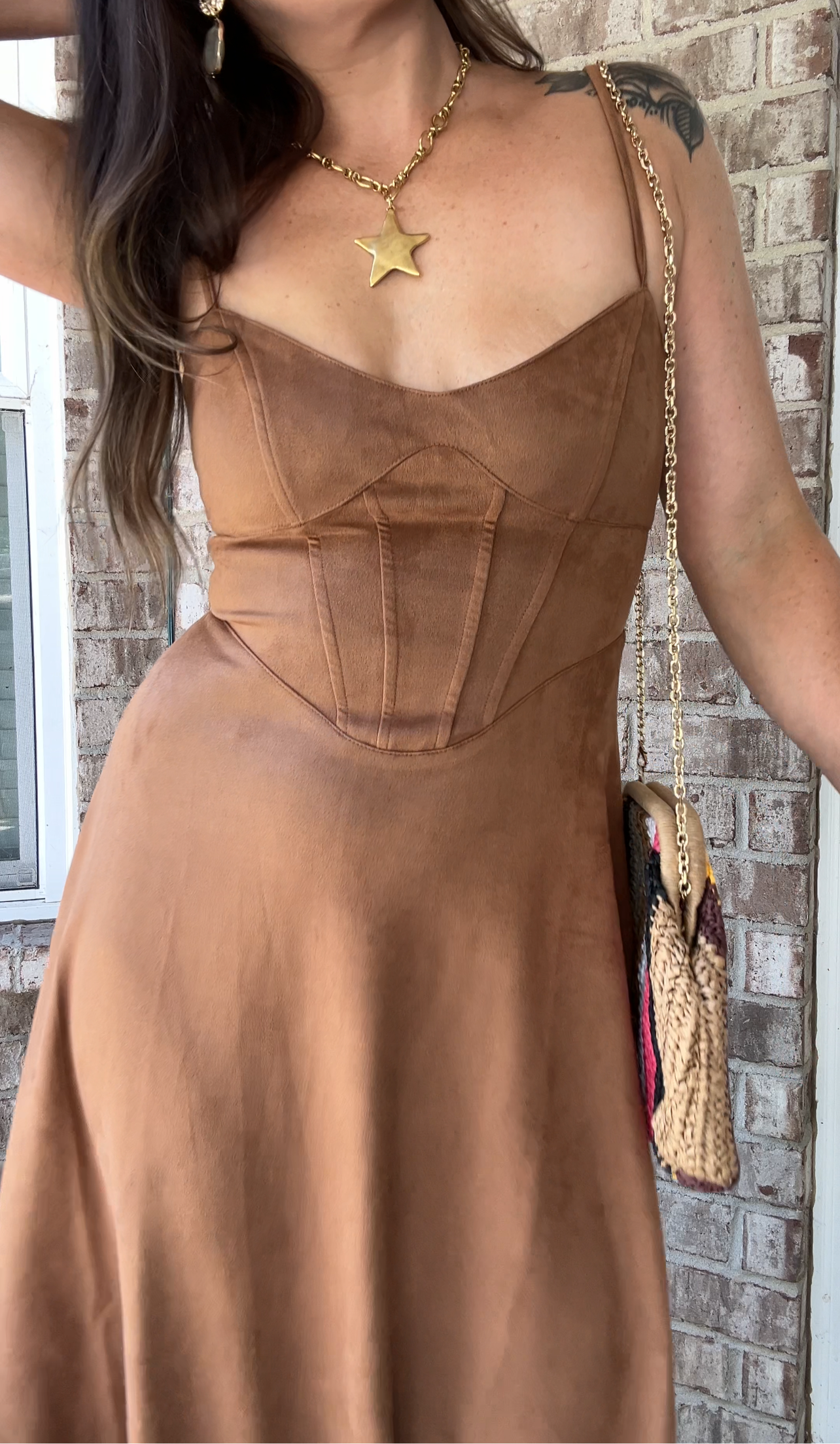 cinnamon midi dress Copper Bloom Midi Dress- Cinnamon Large