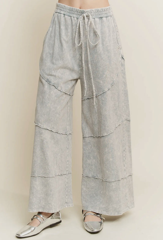 Silver Wide Leg Pants