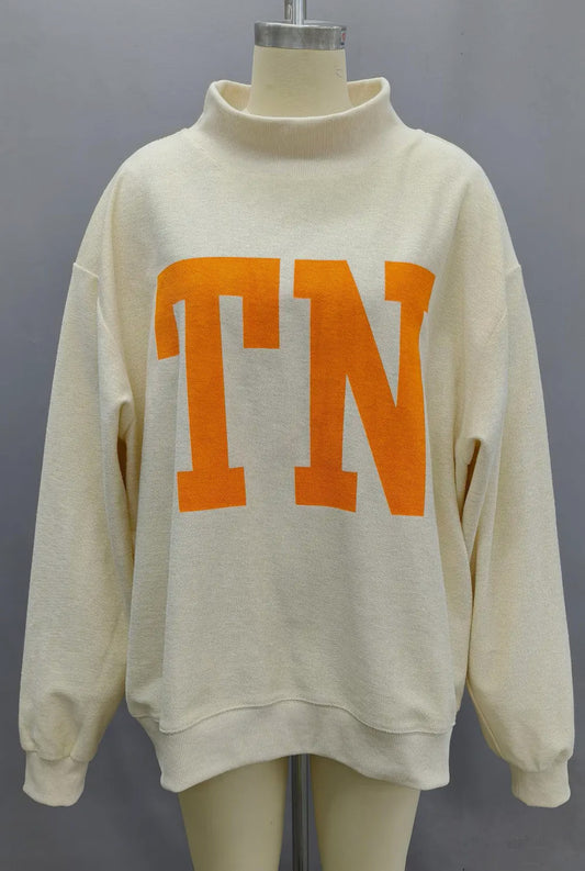 *PREORDER* - Reversible Tennessee Mock Neck Sweatshirt – Floral & Classic TN Game Day Pullover