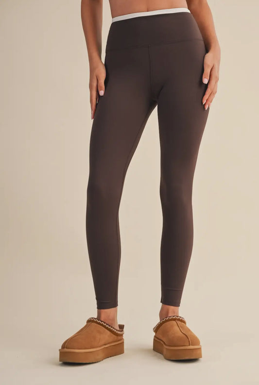 Two Tone Espresso Leggings