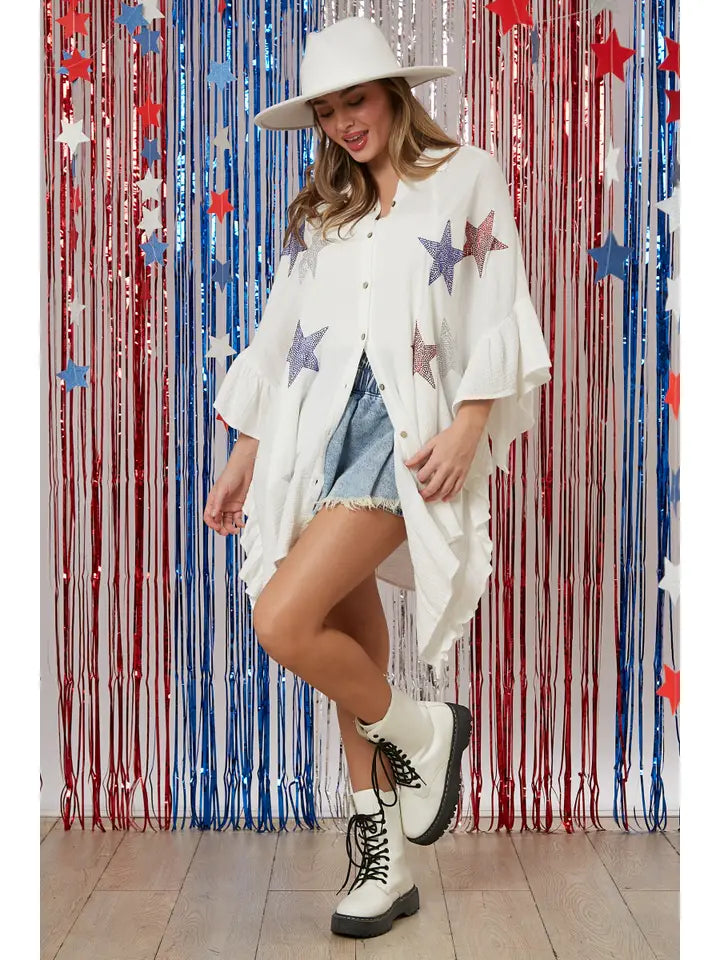 Star Spangled Button Down